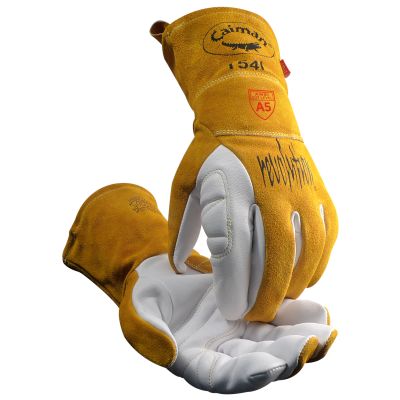 Caiman Goat Grain TIG-Multi-Task Welding Glove with Split Cowhide Back and Aramid Cut Lining