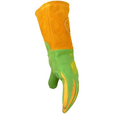 Caiman Premium Wasabi Green Split Deerskin MIG-Stick Welding Glove with FR Foam-Fleece Insulation #5