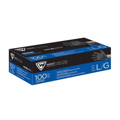 Posi-Shield Black Nitrile Gloves - PF - 5 Mil #2