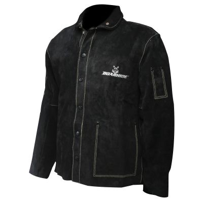 Caiman Black Boarhide Welding Coat-Jacket