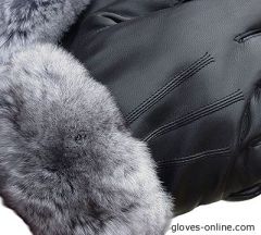 Ladies Chinchilla Leather Gloves #2