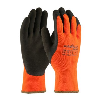 POWERGRAB Thermo Hi-Vis Microfinish Grip Lime Gloves #2