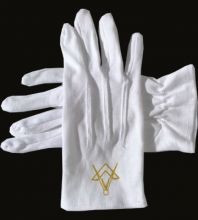 GO Masonic Gloves - 100% Cotton