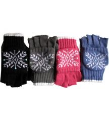Ladies Knit Convertible Mittens