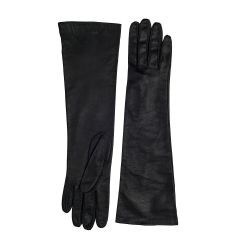 Portolano Ladies Silk Lined Italian Leather Gloves - White #2