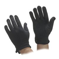 Black Cotton Beaded Grip Gloves