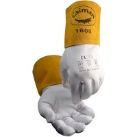 Caiman Goat Grain Mig-TIG Welding Glove with 4" Gold Extended Cuff