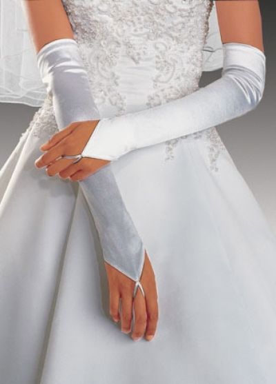 Fingerless Classic Satin Gloves