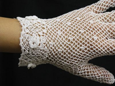Classic Women's Crochet Lace Gloves #5