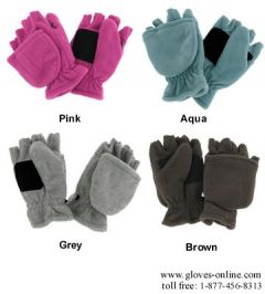 Ladies Micro-Fleece Convertible Mittens